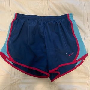 blue and nike nike athletic shorts!